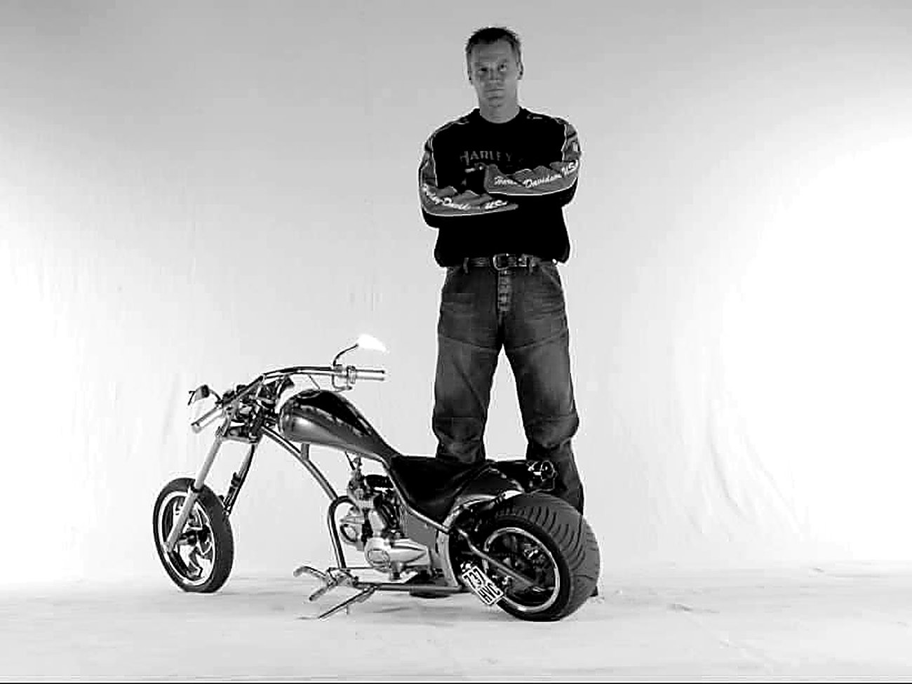 Wenckstern mit einem seiner Chopper